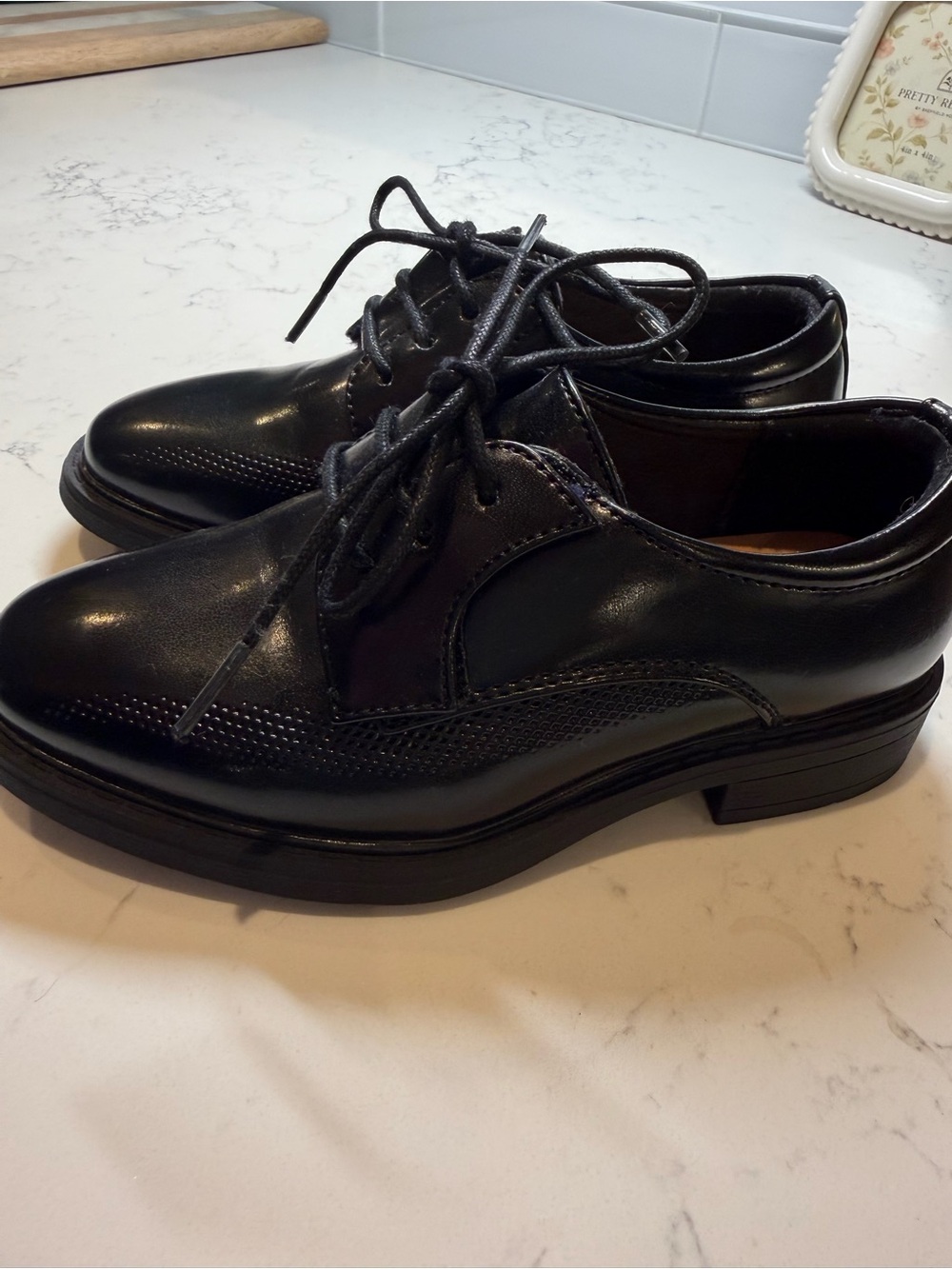 Restoration Toddler Black Lace-Up Dress Shoes